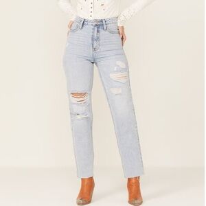 Vigoss Distressed Ankle Baggy High Rise Jean
(Bootbarn)